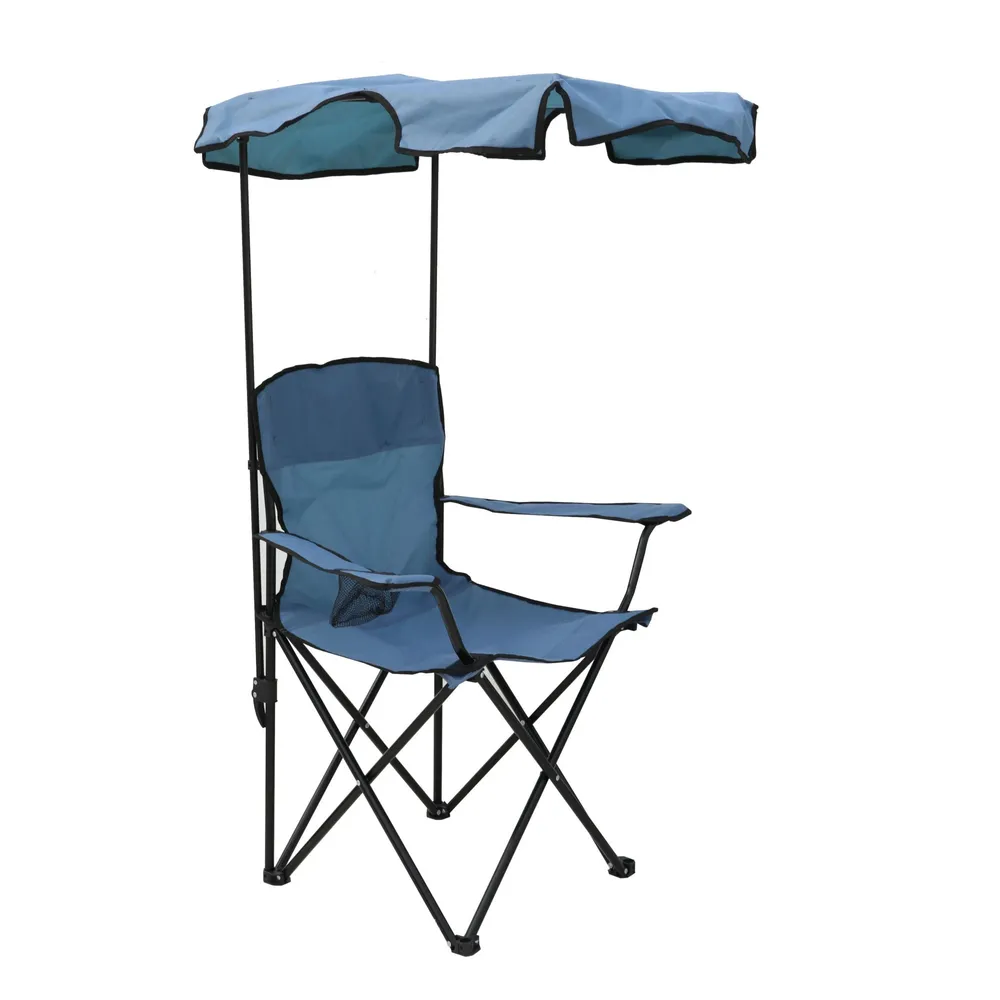 Scaun pescuit, camping, pliant, structura metalica, cu protectie solara, 81 x 50 x 82 cm
