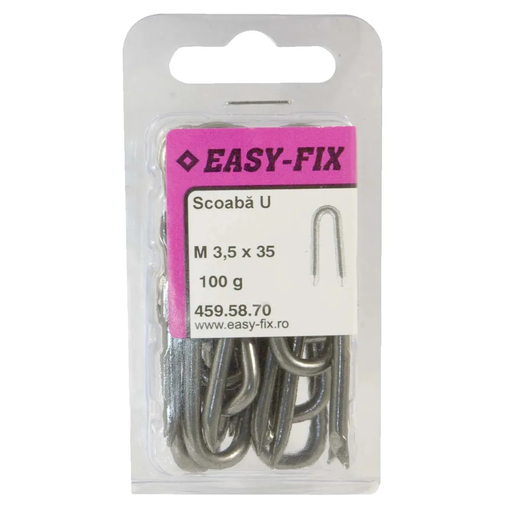 Scoabe U, din otel, M 3.5 x 35 mm, 100 g