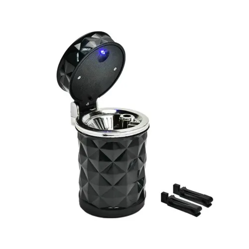 Scrumiera auto universala LED prindere grila ventilatie sau suport pahar