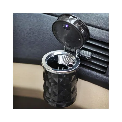 Scrumiera auto universala LED prindere grila ventilatie sau suport pahar — imaginea 3