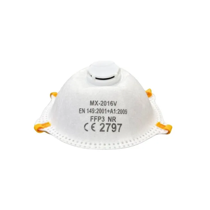 Semimasca pentru protectie respiratorie FFP3, cu supapa 30V, polipropilena, alba, 2 buc / set