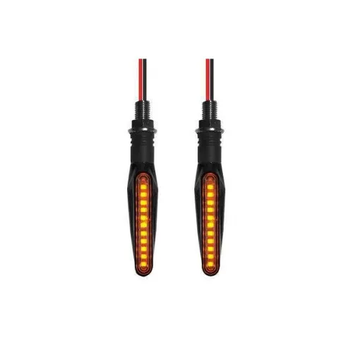 Semnalizare moto 12V cu functie de lumina de zi alba si semnalizare galbena