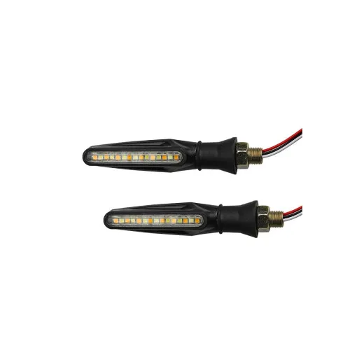 Semnalizare moto 12V cu functie de lumina de zi alba si semnalizare galbena — imaginea 4