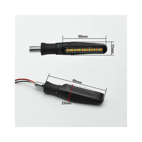 Semnalizare moto 12V cu functie de lumina de zi alba si semnalizare galbena — imaginea 6
