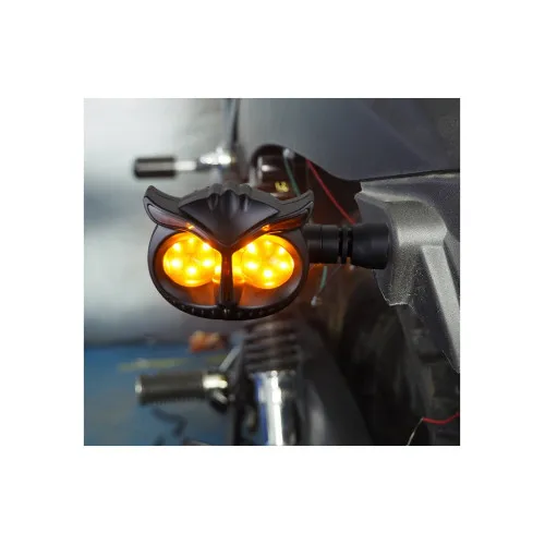 Semnalizare moto 12V cu functie lumina de zi alba si semnalizare galbena Cod: ZC-MOTOY — imaginea 2