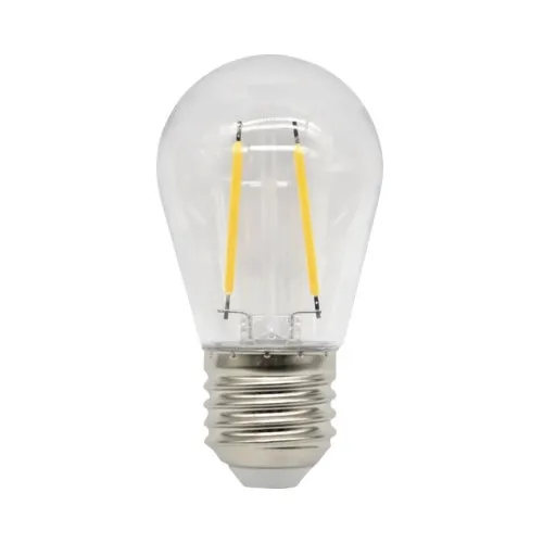 Set 10 becuri LED Well E27 2W 150 lumeni, para transparent, lumina calda