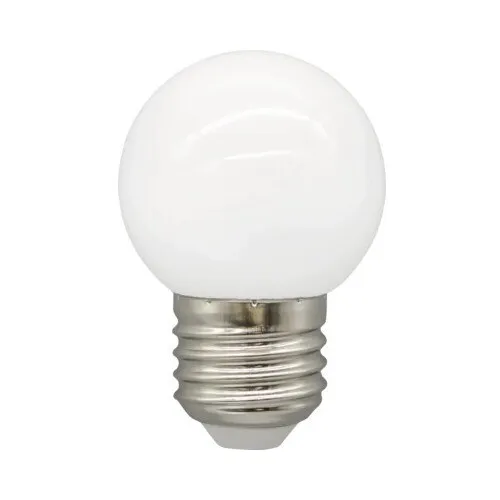 Set 10 becuri LED Well E27 3W, glob G45 transparent, lumina alba