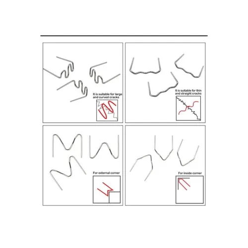 Set 100 cleme pentru pistol reparat plastic 0.8mm otel inoxidabil — imaginea 2
