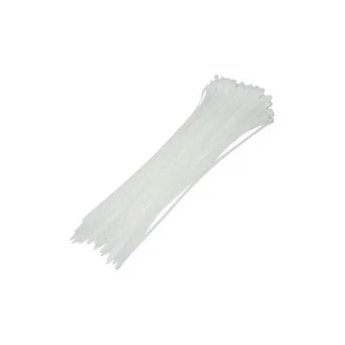 Set 100 coliere plastic 4.8x360mm, albe