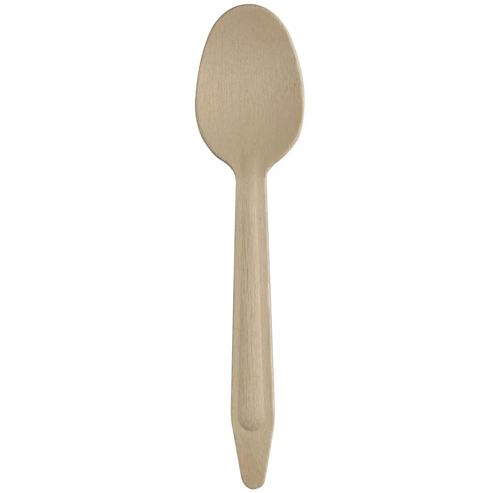 Set 12 linguri din lemn Biodeck, 16.5 cm, naturale, biodegradabile