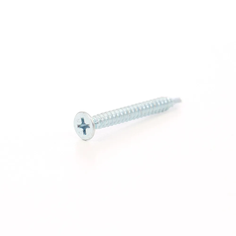 Set 12 suruburi autoforante din otel 4.2x38mm, cap inecat, finisaj zincat alb