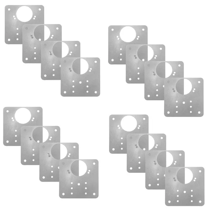 Set 16 bucati placa perforata metalica, 90x90mm