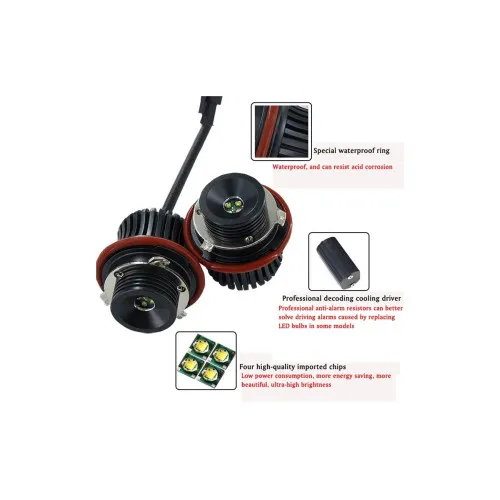 Set 2 becuri LED Marker Angel Eyes auto compatibil BMW 40W alb canbus pentru faruri xenon — imaginea 3
