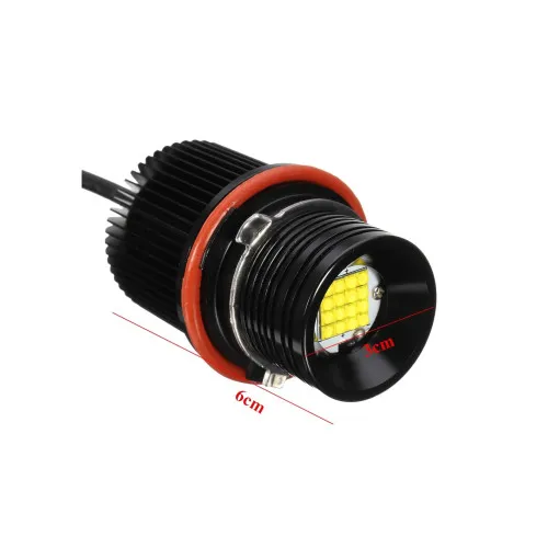 Set 2 becuri LED Marker Angel Eyes auto compatibil BMW 80W alb canbus pentru faruri xenon — imaginea 2