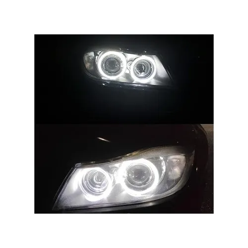 Set 2 becuri LED Marker Angel Eyes auto compatibil BMW Seria 3 E90 E91 fara facelift 6W alb xenon 6000K canbus — imaginea 4