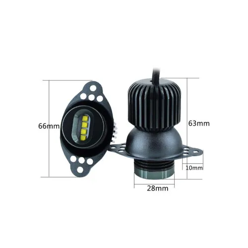Set 2 becuri LED Marker Angel Eyes auto compatibil BMW Seria 3 E90 E91 LCI 40W alb canbus — imaginea 3