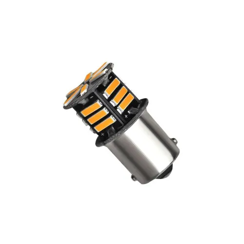 Set 2 becuri o faza T.V. BA15S 21SMD 12V 300 lumen lumina galbena — imaginea 2