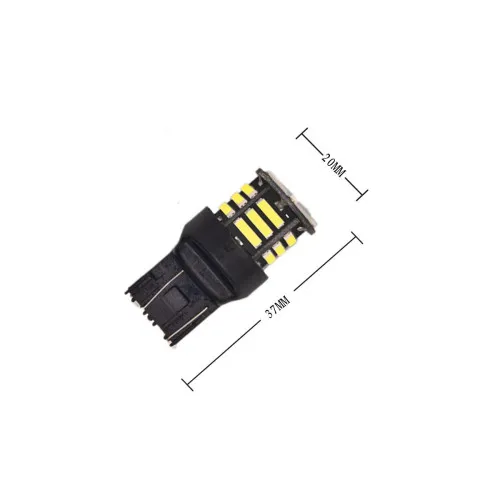 Set 2 becuri o faza T20 7440 21SMD 12V 300 lumen lumina alba — imaginea 2