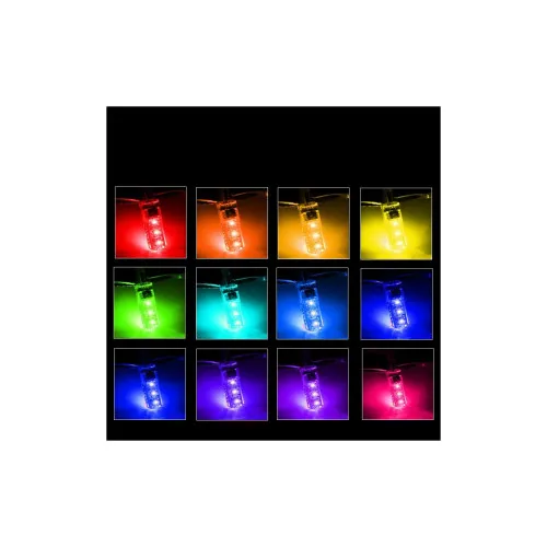 Set 2 becuri T10 RGB cu telecomanda IR 6SMD 5050 12V — imaginea 4