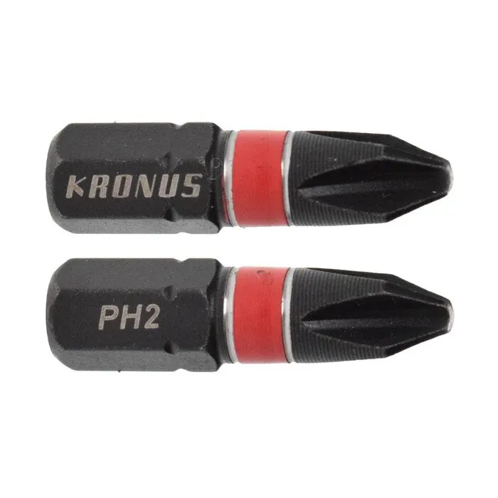 Set 2 biti de impact Kronus, profil Phillips, PH2, 25 mm