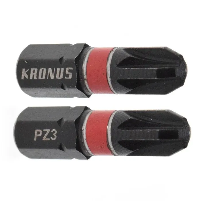 Set 2 biti de impact, pentru insurubare, Kronus 71923359, profil Pozidriv, PZ3, 25 mm