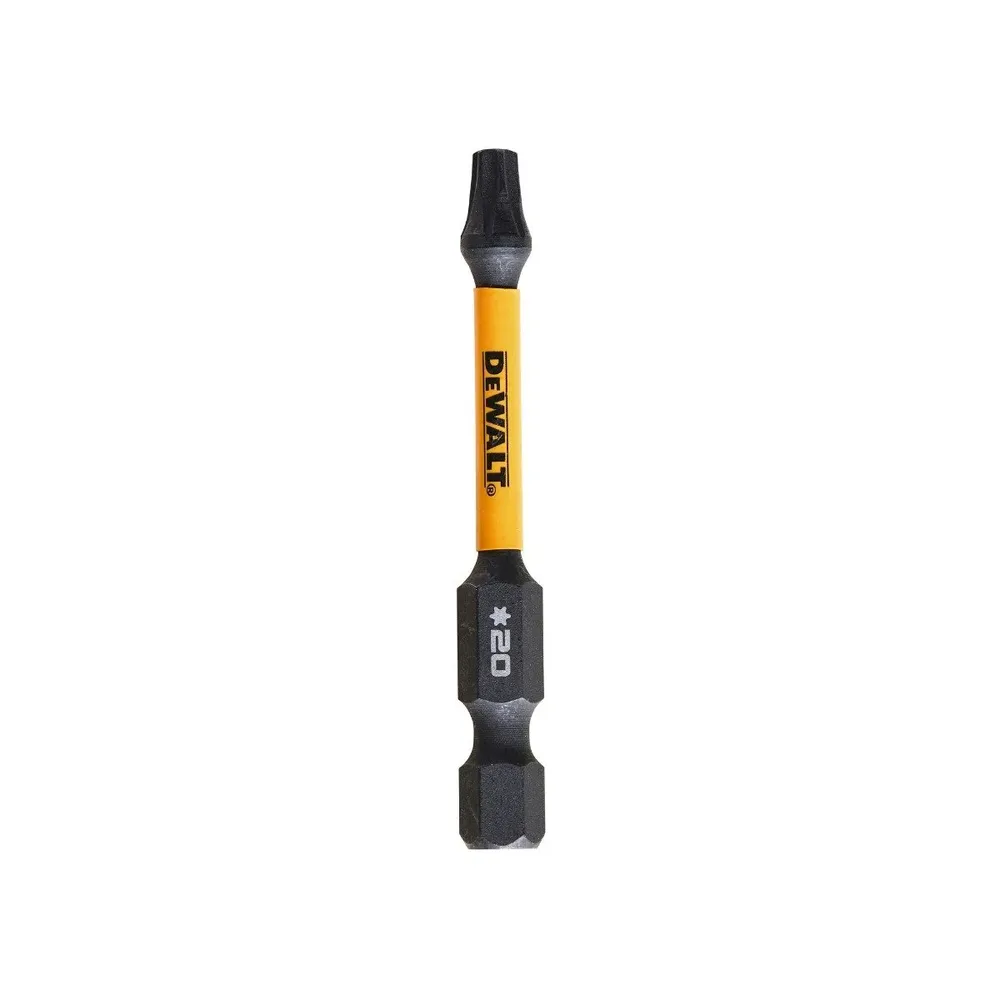 Set 2 biti DeWalt Flextorq, profil Torx T20, 57mm, prindere hexagonala 1/4 inch