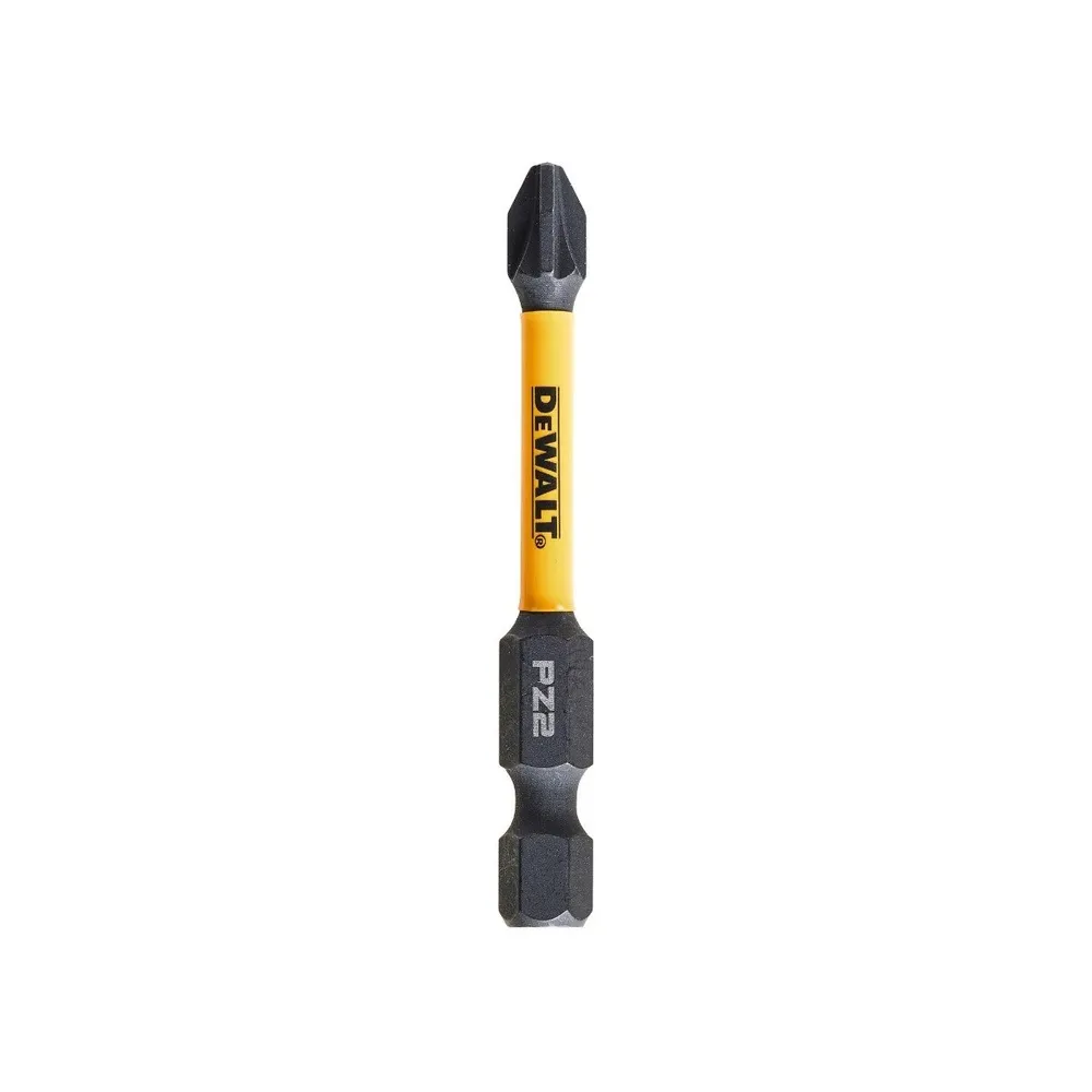 Set 2 biti DeWalt Flextorq PZ 2, lungime 57 mm, prindere hexagonala 1/4 inch