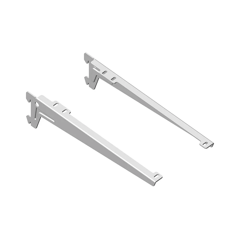 Set 2 bucati suport vinclu, pentru rafturi, metal, gri, 380 mm