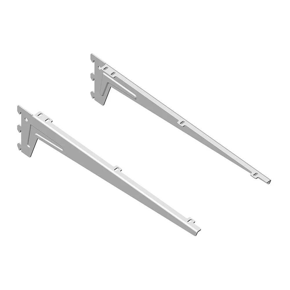 Set 2 bucati suport vinclu, pentru rafturi, metal, gri, 480 mm