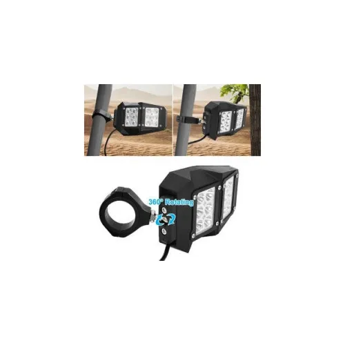 Set 2 oglinzi universale compatibile UTV sau Maverick X3 cu proiectoare — imaginea 7