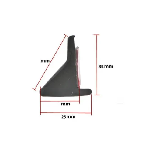 Set 2 ornamente protectie aripa din cauciuc 1,6mx2,5cm culoare Neagra — imaginea 5