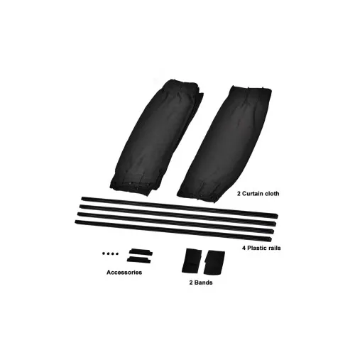 Set 2 perdele laterale auto din panza pe sina calitate PREMIUM Lungime 50 cm — imaginea 4
