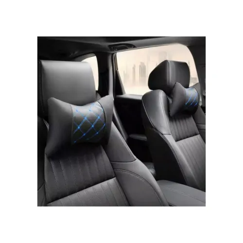 Set 2 perne tetiere universale sustinere gat auto culoare Negru cusaturi diverse — imaginea 5