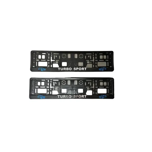 Set 2 suporti numar inmatriculare 3D " Turbo Sport "