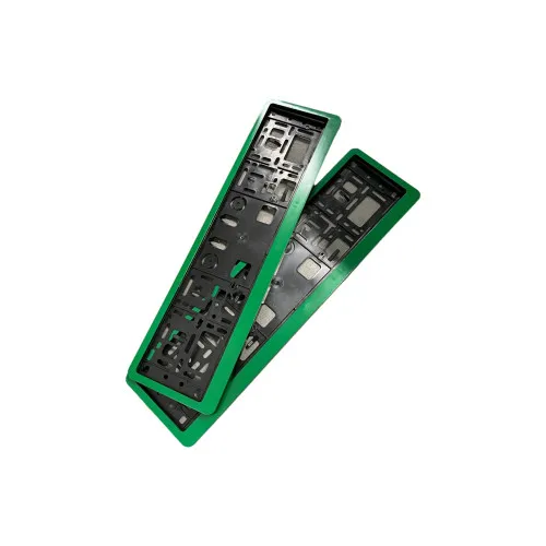 Set 2 suporti numar inmatriculare cu rama verde