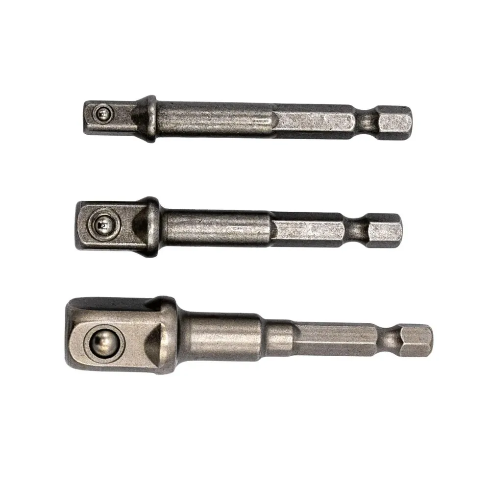Set 3 adaptoare, pentru capete chei tubulare, pentru masina de insurubat, 1/4 inch, 3/8 inch, 1/2 inch