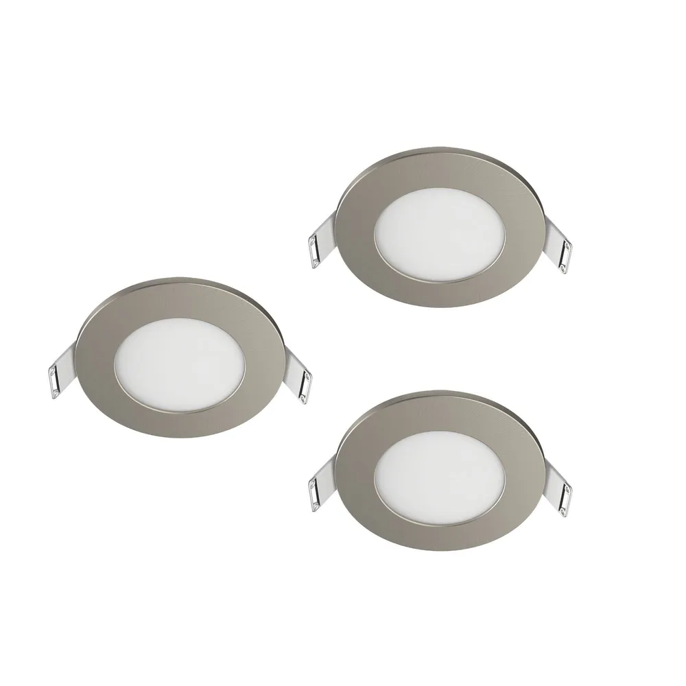 Set 3 bucati spot LED incastrat Kilia, 520 lm, dimabil, CCT (2700-4000), IP65, rotund, crom