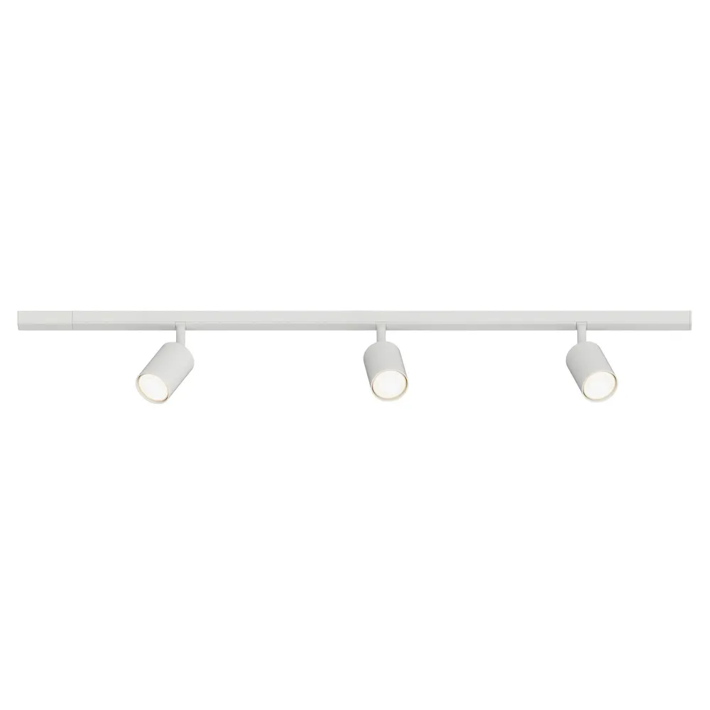 Set 3 spoturi pe sina Dataka, 3 x GU10, 5 W, sina 90 cm, alb