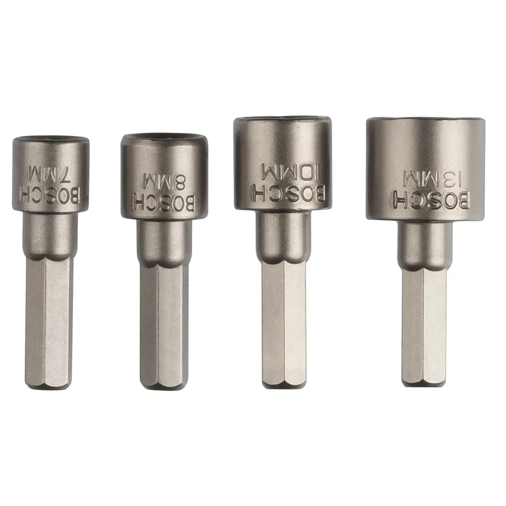 Set 4 biti pentru insurubare, Bosch, profil hexagonal, SW 7 - 8 - 10 - 13