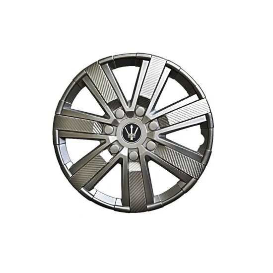 Set 4 capace roti Evo, gri antracit, 15 inch, material ABS