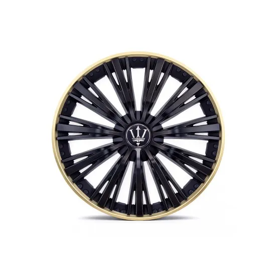 Set 4 capace roti Evo, negru auriu, 16 inch, ABS