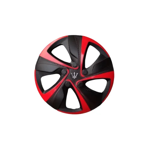 Set 4 capace roti model EVO negru+rosu 15"