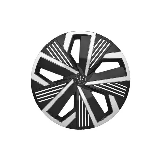 Set 4 capace roti Universal negru argintiu 16 inch, material ABS, rezistente la impact