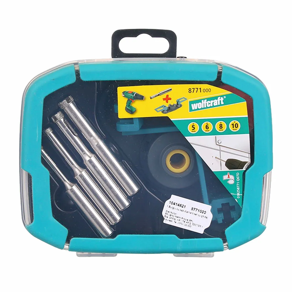 Set 4 carote diamantate Wolfcraft, 5 - 10 mm