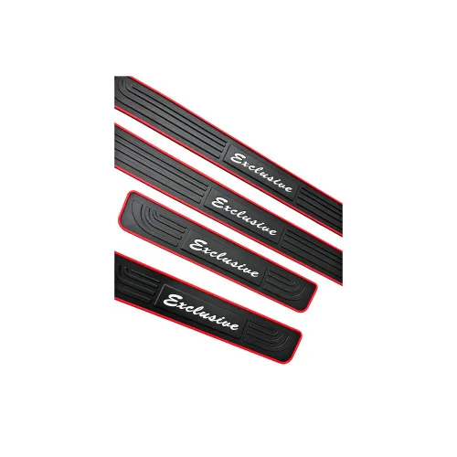 Set 4 ornamente protectie praguri din cauciuc compatibil Logan III — imaginea 5
