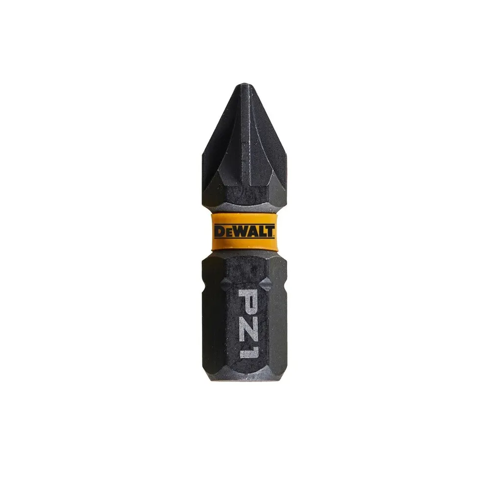 Set 5 biti DeWalt Flextorq PZ1, 25 mm, prindere hexagonala, pentru insurubare de impact