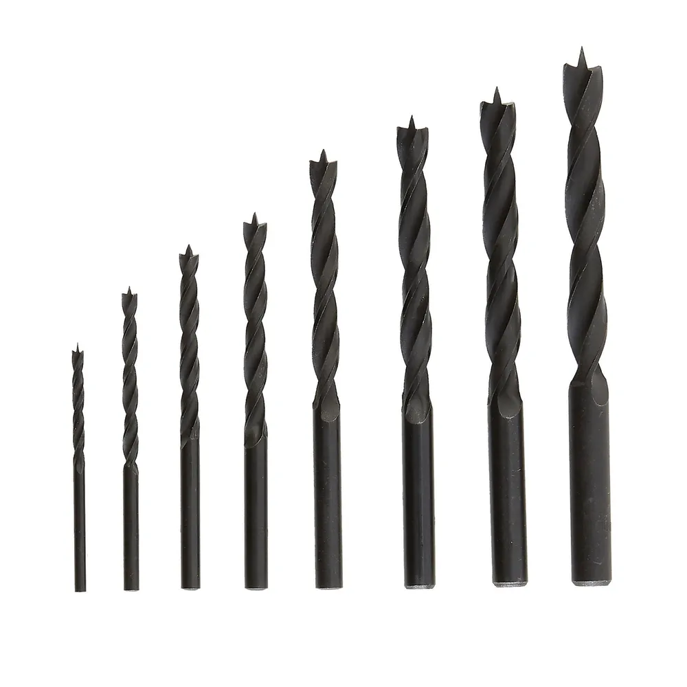Set 8 burghie lemn, 3 - 10 mm