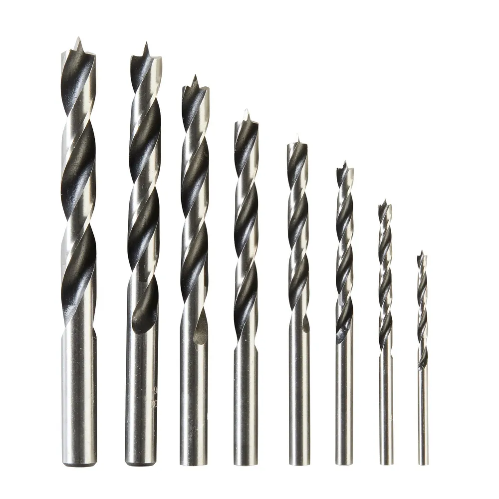 Set 8 burghie lemn Dexter, 3 - 10 mm