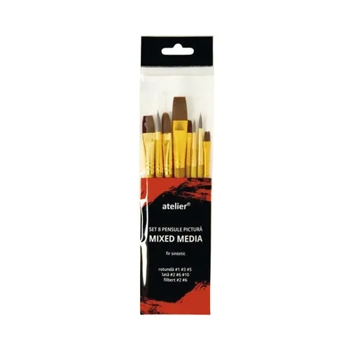 Set 8 pensule pictura Atelier Mixed media