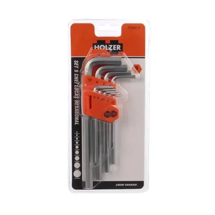 Set 9 chei hexagonale, Holzer PT2001-2, 1.5 - 10 mm